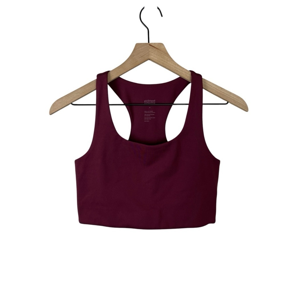 Girlfriend Collective Burgundy Paloma Racerback Bra
